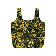 Sunflowers Yellow Flowers Flowers Digital Drawing Full Print Recycle Bag (s) by Ravend