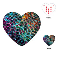 Fractal Abstract Waves Background Wallpaper Playing Cards Single Design (heart)