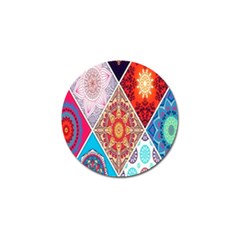 Mandala Pattern, Desenho, Designs, Glitter, Pattern Golf Ball Marker (4 Pack) by nateshop