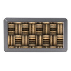 Brown Weaving Texture, Macro, Brown Wickerwork Memory Card Reader (mini) by nateshop