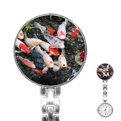 Koi Fish Nature Stainless Steel Nurses Watch by Ndabl3x