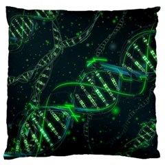 Green And Black Abstract Digital Art Large Cushion Case (two Sides)