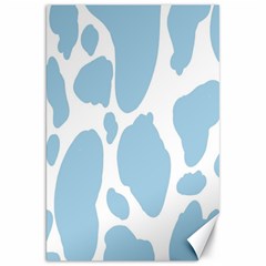 Cow Print, Aesthetic, Y, Blue, Baby Blue, Pattern, Simple Canvas 20  X 30  by nateshop