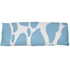 Cow Print, Aesthetic, Y, Blue, Baby Blue, Pattern, Simple Body Pillow Case Dakimakura (two Sides) by nateshop
