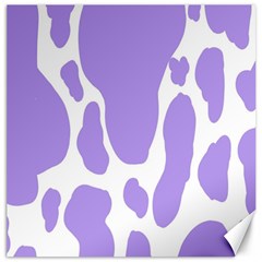 Cow Print, Aesthetic,violelilac, Animal, Purple, Simple Canvas 12  X 12  by nateshop