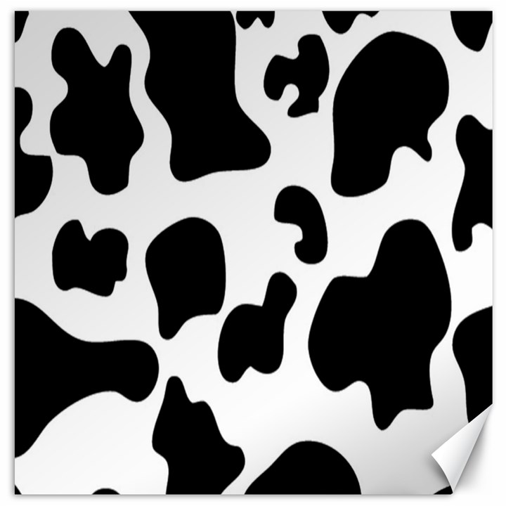 Black And White Cow Print,Wallpaper Canvas 16  x 16 