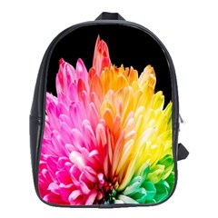 Abstract, Amoled, Back, Flower, Green Love, Orange, Pink, School Bag (large) by nateshop