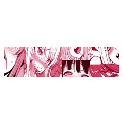 Ahegao Pink, Anime, Girl, Girlface, Girls, Pattern, White, Hd Oblong Satin Scarf (16  X 60 ) by nateshop