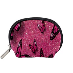 Butterfly, Girl, Pink, Wallpaper Accessory Pouch (small) by nateshop