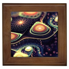 Psychedelic Trippy Abstract 3d Digital Art Framed Tile by Bedest