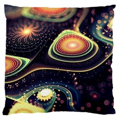 Psychedelic Trippy Abstract 3d Digital Art Large Cushion Case (one Side)