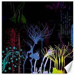 Art Design Graphic Neon Tree Artwork Canvas 16  X 16  by Bedest