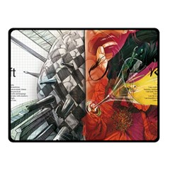 Left And Right Brain Illustration Splitting Abstract Anatomy Fleece Blanket (small)