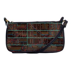 Digital Art Moog Music Synthesizer Vintage Shoulder Clutch Bag