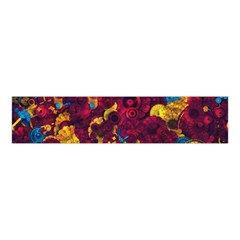 Psychedelic Digital Art Colorful Flower Abstract Multi Colored Velvet Scrunchie