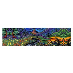 Multicolored Abstract Painting Artwork Psychedelic Colorful Oblong Satin Scarf (16  X 60 ) by Bedest