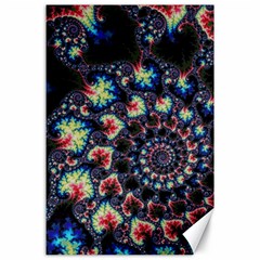 Psychedelic Colorful Abstract Trippy Fractal Canvas 24  X 36 