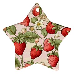 Strawberry Fruit Star Ornament (two Sides) by Bedest