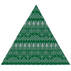 Christmas Knit Digital Wooden Puzzle Triangle