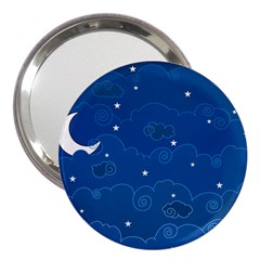 Sky Night Moon Clouds Crescent 3  Handbag Mirrors