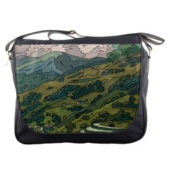 Anime Scenery Drawing Sky Landscape Cloud Cartoon Messenger Bag by Sarkoni