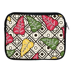 Leaves Foliage Batik Seamless Apple Ipad 2/3/4 Zipper Cases