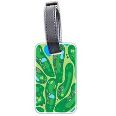 Golf Course Par Golf Course Green Luggage Tag (two Sides) by Sarkoni
