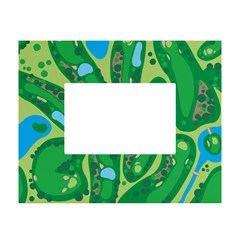 Golf Course Par Golf Course Green White Tabletop Photo Frame 4 x6  by Sarkoni