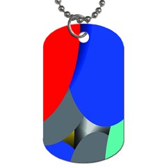 Abstract Circles, Art, Colorful, Colors, Desenho, Modern Dog Tag (two Sides) by nateshop