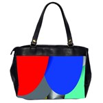 Abstract Circles, Art, Colorful, Colors, Desenho, Modern Oversize Office Handbag (2 Sides) Back