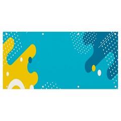 Blue Yellow Abstraction, Creative Backgroun Banner And Sign 8  X 4  by nateshop