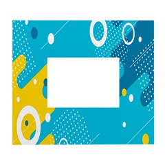 Blue Yellow Abstraction, Creative Backgroun White Wall Photo Frame 5  X 7  by nateshop