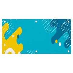 Blue Yellow Abstraction, Creative Backgroun Banner And Sign 6  X 3  by nateshop