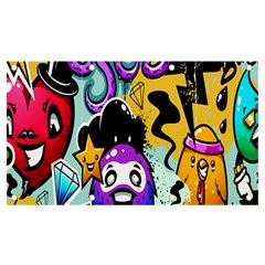 Cartoon Graffiti, Art, Black, Colorful, Wallpaper Banner And Sign 7  X 4  by nateshop