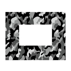 Dark Camouflage, Military Camouflage, Dark Backgrounds White Tabletop Photo Frame 4 x6  by nateshop