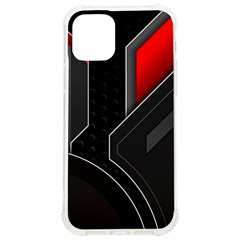 Gamer Tech Black Mesh Red Modern Shape Texture Geometric Pattern Iphone 12/12 Pro Tpu Uv Print Case by Sarkoni