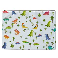 Baby Dino Seamless Pattern Cosmetic Bag (xxl) by Sarkoni