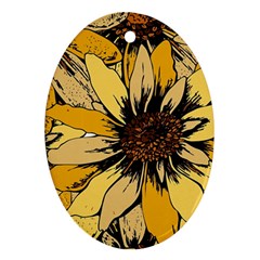 Colorful Seamless Floral Pattern Oval Ornament (two Sides) by Sarkoni