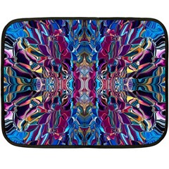 Cobalt Blend Two Sides Fleece Blanket (mini) by kaleidomarblingart