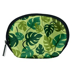 Seamless Pattern Of Monstera Leaves For The Tropical Plant Background Accessory Pouch (medium)