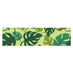 Seamless Pattern Of Monstera Leaves For The Tropical Plant Background Oblong Satin Scarf (16  X 60 )