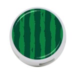 Green Seamless Watermelon Skin Pattern 4-Port USB Hub (One Side) Front