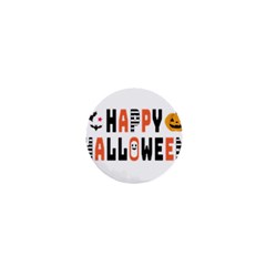 Happy Halloween Slot Text Orange 1  Mini Magnets by Sarkoni