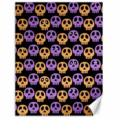 Halloween Skull Pattern Canvas 12  X 16  by Ndabl3x