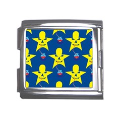 Blue Yellow October 31 Halloween Mega Link Italian Charm (18mm) by Ndabl3x