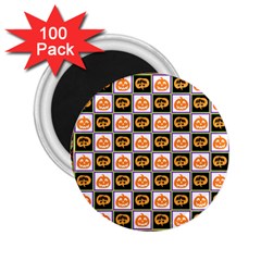 Chess Halloween Pattern 2 25  Magnets (100 Pack)  by Ndabl3x