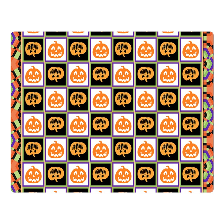 Chess Halloween Pattern Premium Plush Fleece Blanket (Large)