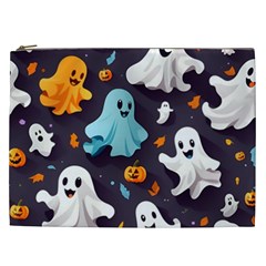 Ghost Pumpkin Scary Cosmetic Bag (xxl) by Ndabl3x