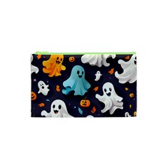 Ghost Pumpkin Scary Cosmetic Bag (xs) by Ndabl3x