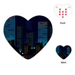 Pixel Art Night City Japan Playing Cards Single Design (heart) by Sarkoni